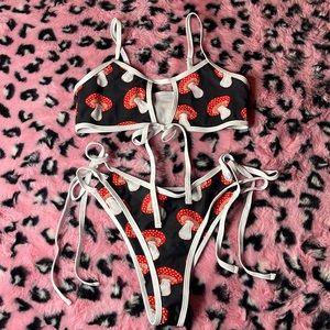Mushroom Print Bikini Set